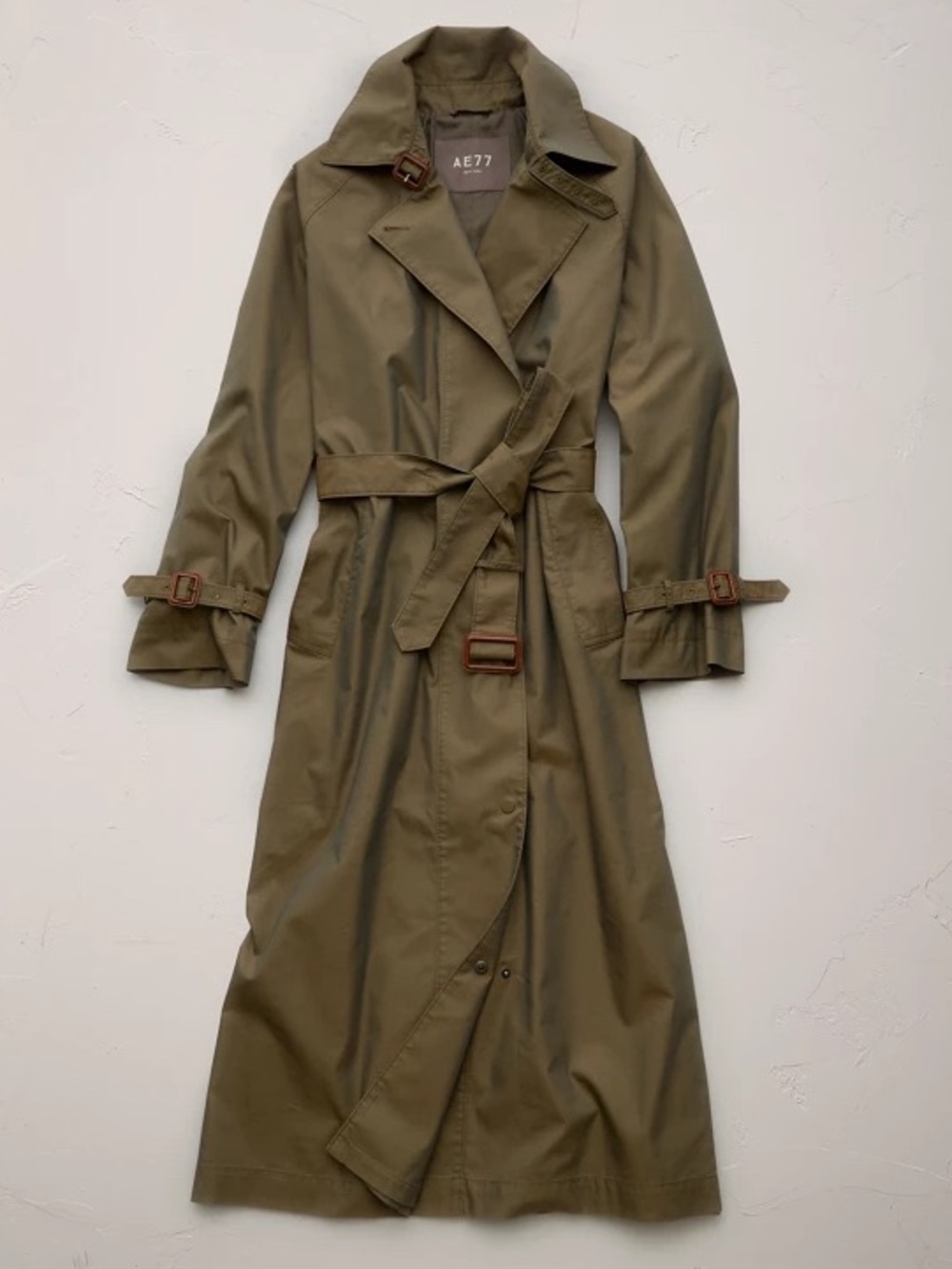 American Eagle Outfitters Olive Trench Coat